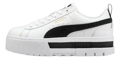 Tenis Puma Casual Mayze Lth Blanco De Dama 381983 01