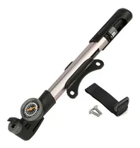 Comprar Bomba manométrica de aluminio Giyo Gp-993 para bicicleta de 120 psi con soporte de color titanio
