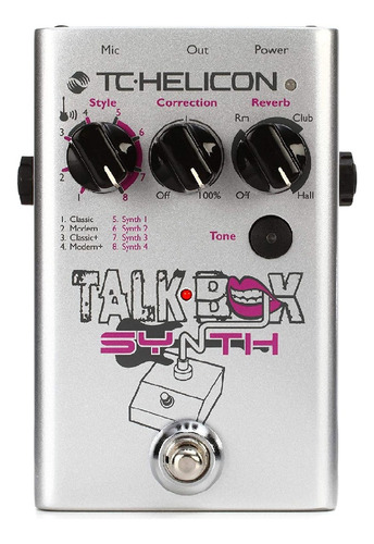 Procesador De Voz Tc Helicon Talkbox Synth Pedal Playback