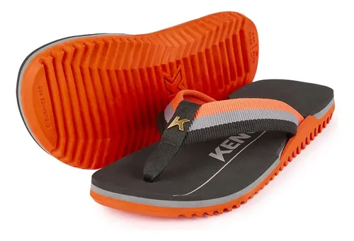 Sandália Kenner Unissex Nk6 Pro Laranja K/cinza/preto Liso 43