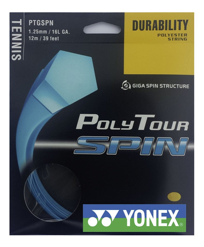 Yonex Poly Tour Spin 125 - Juego De Cuerdas De Tenis, Color