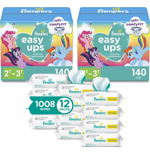 Pampers Easy Ups Tire De Las Niñas De La Ropa Interior De En