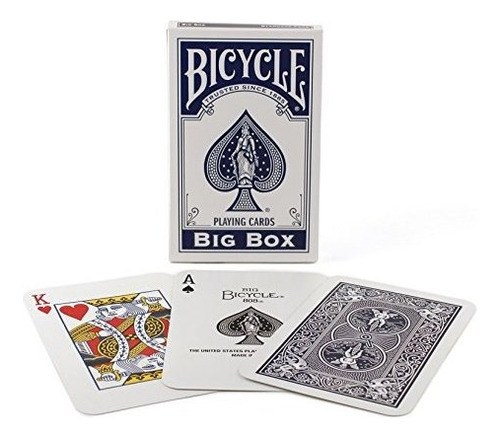 Bicicleta Big Box Playing Cards, Azul.