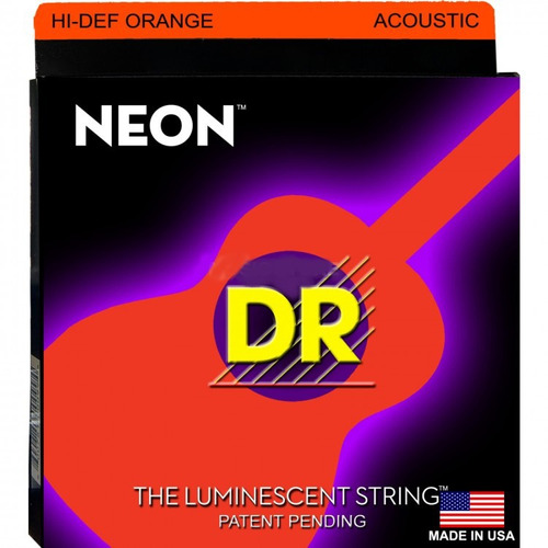 Encordado Dr Guitarra Acustica Neon Orange 010-048 Noa 10 