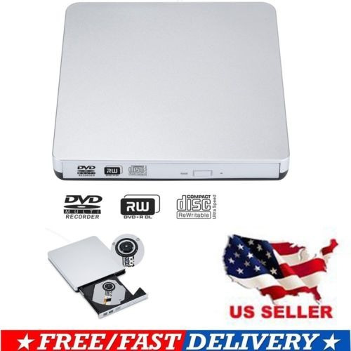 Usb 2.0 Cd-rw Externa Slim Dvd-rw Drive Jugador Escritor Que