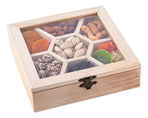 Cajas Seccionales De Madera Tapa (paquete De 2) (7''x7'...