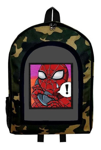 Mochila Camuflada Spider Man Modelo 112