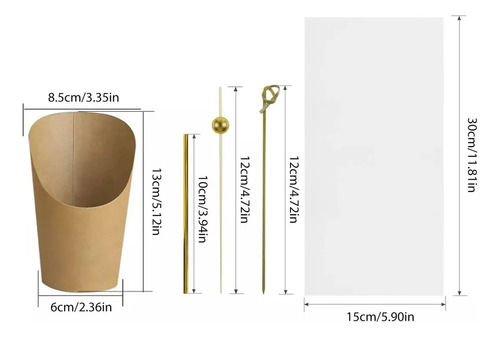 50pcs Vasos De Charcutería Con Bolsas Vasos De Charcutería