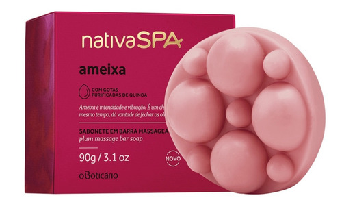 Nativa Spa - Ameixa - Sabonete Em Barra Massageador