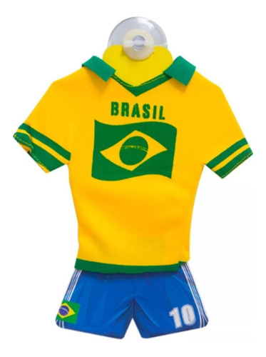 Mini Uniforme Camisa Seleção Brasileira Brasil Com Ventosa