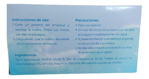 Toallitas Húmedas Antibacteriales Dl C/100