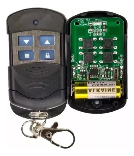 Central Porta Enrolar Mega Atron Receptor Placa 4 Controles Cor Preto