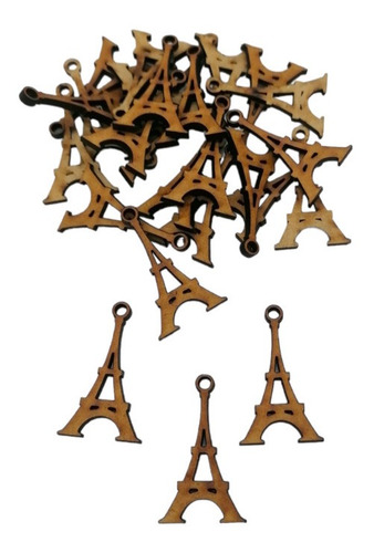 Silueta Torre Eiffel París Mdf 3.5cm Paquete De 50 Piezas