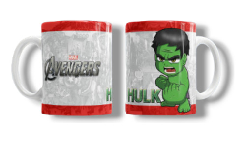 Tazas Sublimada Súper Heroes1, Advengers Hulk Infantil.