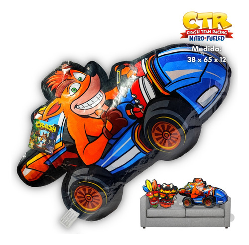 Cojín Almohada Crash Team Racing - Crash Bandicoot - Sony