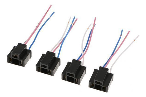 6x 4 Piezas H4 Adaptadores Hembra Conector De Arnés De