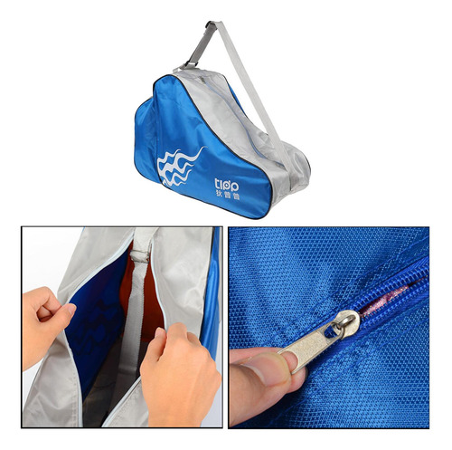 Botas De Patinaje En Línea Profesional Bolsa Zapatos Azul