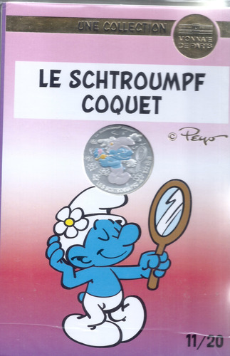 Set Los Pitufos 10 Euros 2020 Le Schtroumpf Coquet 11/20