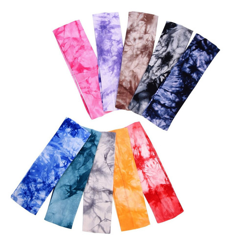 Eboot Tie Dye Vinchas De Algodón Estirable, Vinchas Elástica