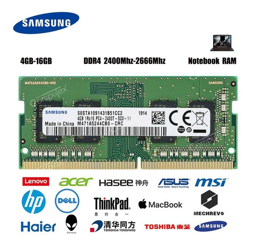 Imagem 2 de 2 de Memoria Ram Samsung Ddr4-2666 4gb 1rx16 Pc4 M471a5244cb0-ctd