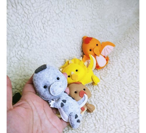 Bichinhos Dinos 10cm Kit 6un.feltro