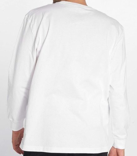 Playera Manga Larga 100% Algodon Con Bolsa