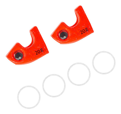 2x 20g Plomos Para Pesca De Calamar Herramientas Rojo