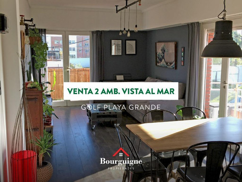 Venta Depto Reciclado De 2 Amb Con Vista Lateral Al Golf Playa Grande
