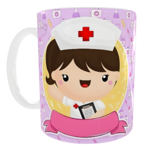 Taza  Enfermera Escucha Y Entrega El Corazon Mod 003