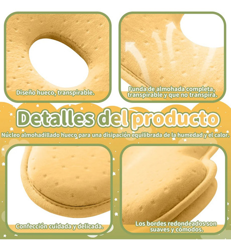 Almohada Para Bebe Memory Foam Cabeza Prevenir Cabeza Plana