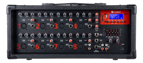 Consola Kaiser 200 W Rms 8 Canales Mix-2308dusb Bluetooth