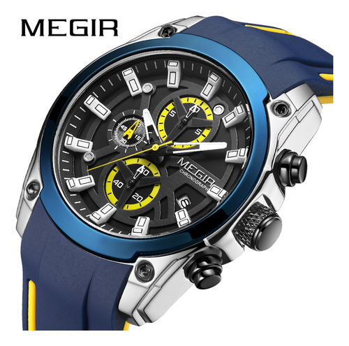 Reloj Para Hombre Megir 2144 Reloj Cronógrafo Multifuncional