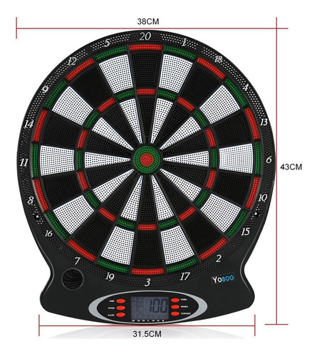 Imagen 4 de 9 de Dart - Dartboard Para Colgar (pantalla Lcd), Diseño De Tabl