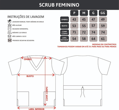 Imagem 7 de 7 de Jaleco Scrub Feminino De Seletel Sublimado Manga Curta