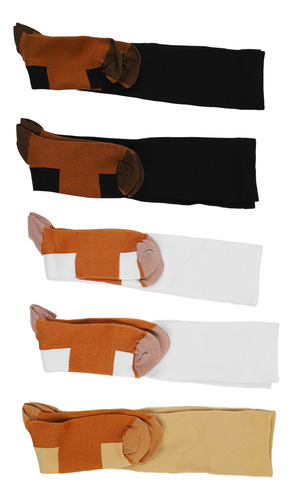 5 Pares De Calcetines De Tubo Por Encima De La Pantorrilla