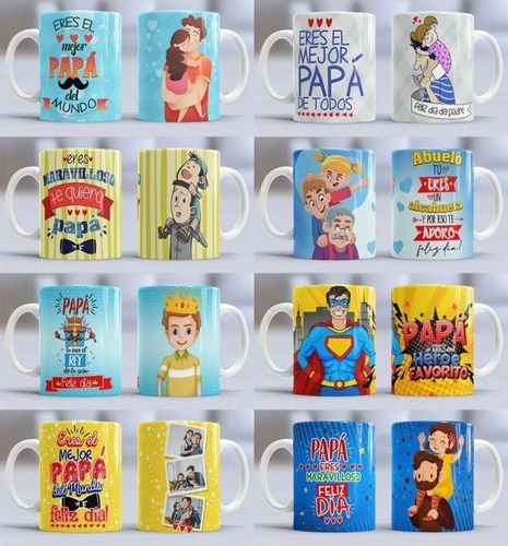 Imagen 8 de 9 de +700 Plantillas Para Sublimar Tazas Dia Del Padre