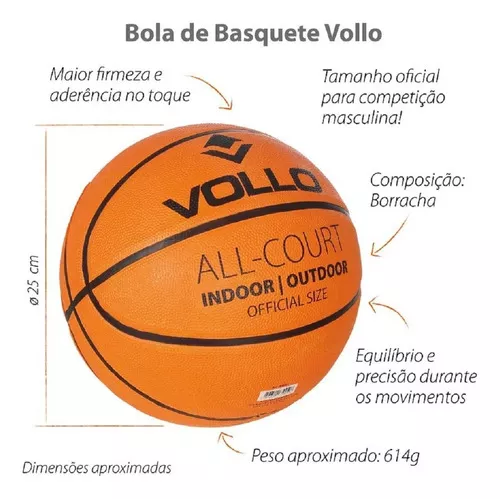 Bola de Basquete Oficial - Laranja - 7190 - Pais e Filhos - Real Brinquedos