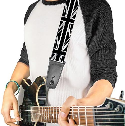 Correa Para Guitarra Con Hebilla, Union Jack Envejecido, Neg