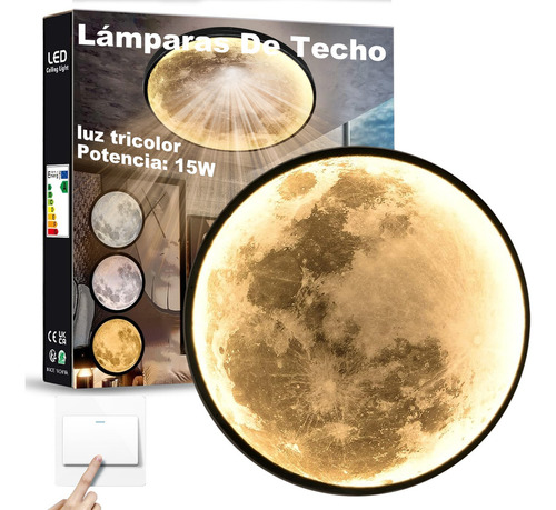 Lámpara De Pared Led Decorativa De Techo Moderna De Luna