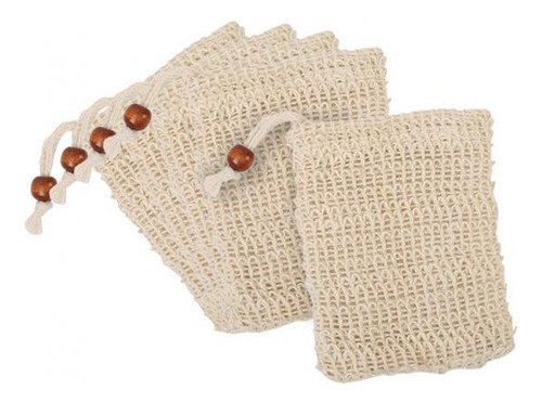 5 Bolsas De Jabón De Malla Espumosa Para Colgar Con Cordón