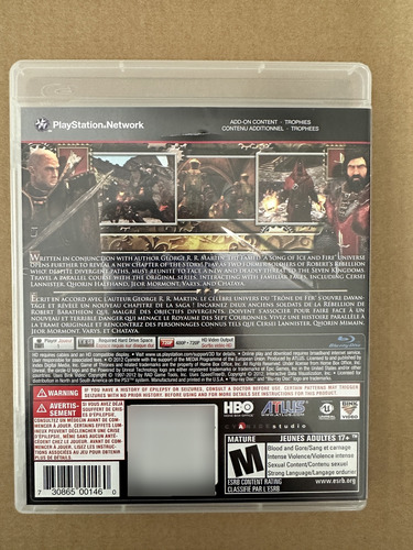 Game Of Thrones (atlus) - Playstation 3 (Usado)