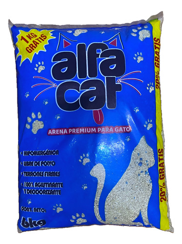 Arena Para Gato Alfa Cat. Atado De 4 Arenas. 24kg.