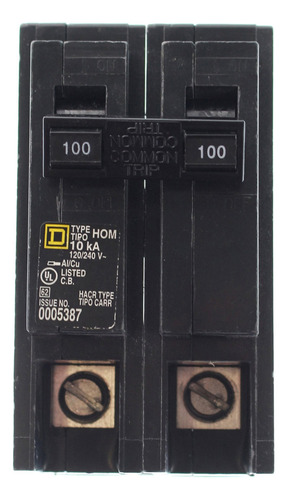 Square D Hom2100 2p-120/240 v-100 a Cb