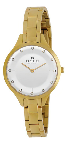 Relógio Oslo Ofgsss9t0031 S1kx Dourado Feminino 3atm - Aço