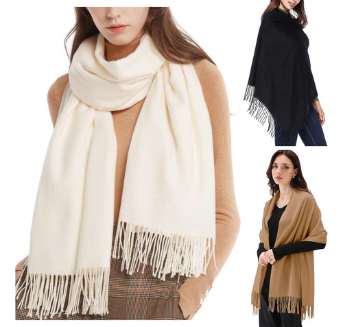 Bufandas Para Mujer, Bufanda De Invierno, Chales Y Envolturas De Pashmina Clásicas, Bufandas De Cachemira Para Mujer, Bufandas Largas