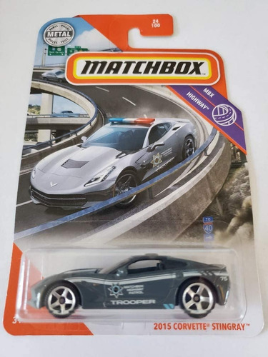 Matchbox # 24/100 - 2015 Corvette Stingray Police - Gkk75