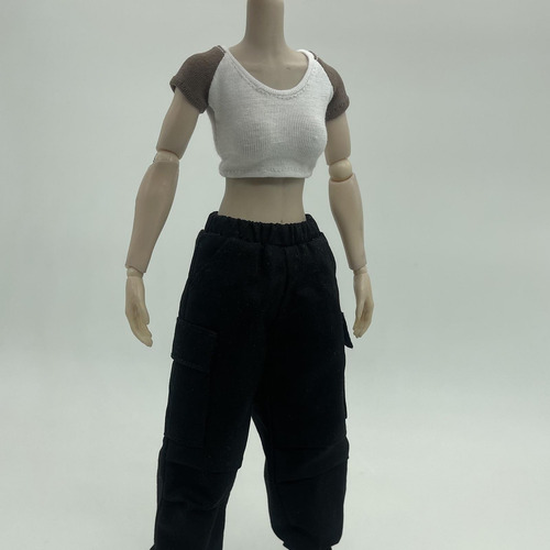 Camiseta De Manga Corta De Moda A Escala 1/6, Ropa En