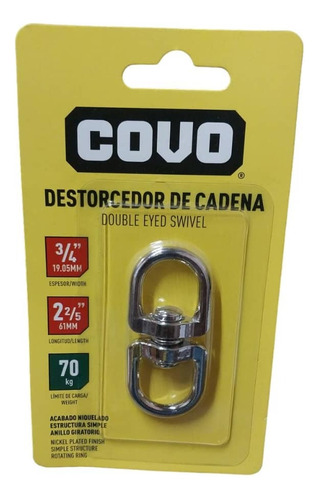 Destorcedor De Cadena 3/4 X 2 2/5 Marca Covo (pack X 3)