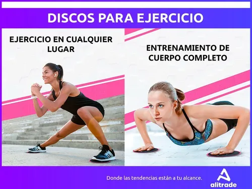 Discos Deslizantes Funcional Fitness Gym Doble Cara X2