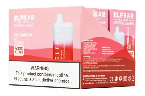 Imagen 2 de 4 de Elf Bar De 5000 Caladas Recargable